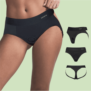 Duopeak AI Vibrator + Flux Lingerie Harness – Breathable Strap-On Bundle - SAPHETTE