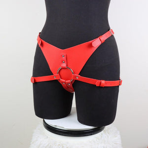 Flame Rock Leather Strap-on Harness - SAPHETTE