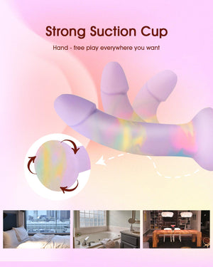 Purple Strap-on Dildo - Suction cup base - SAPHETTE