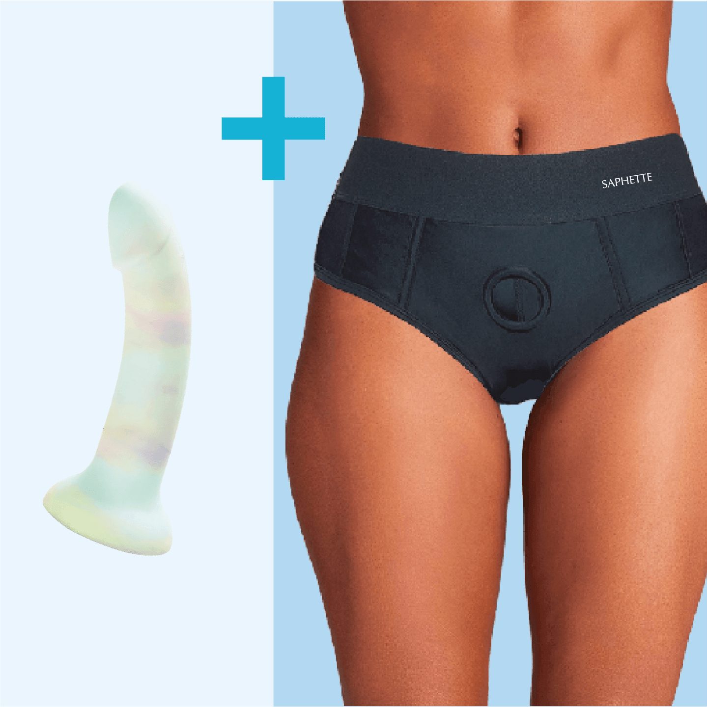 Aura Boxer Harness Set – Packable Brief with Toy Options | Designed for Queer & Lesbian Play - SAPHETTE