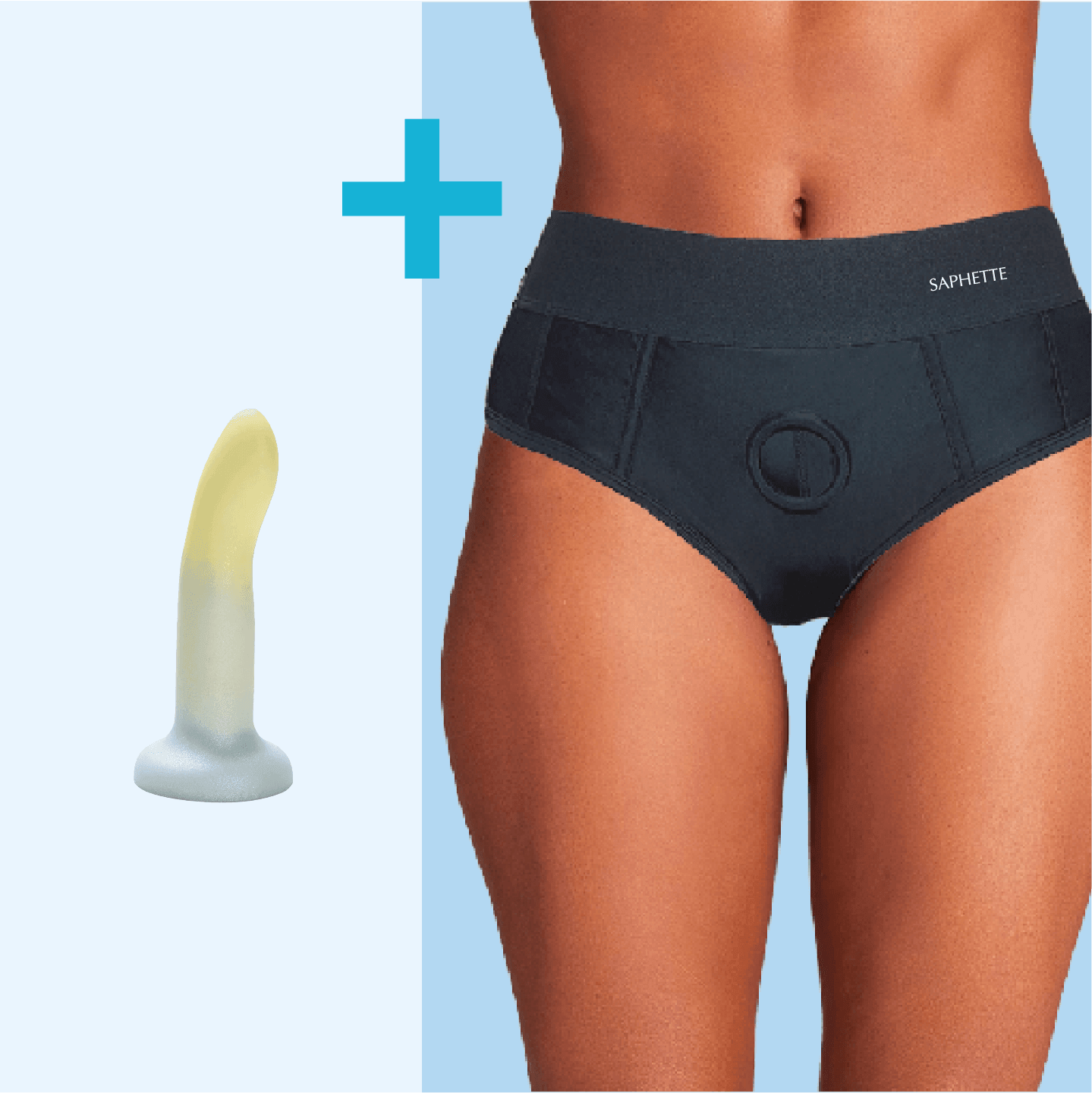 Aura Boxer Harness Set – Packable Brief with Toy Options | Designed for Queer & Lesbian Play - SAPHETTE