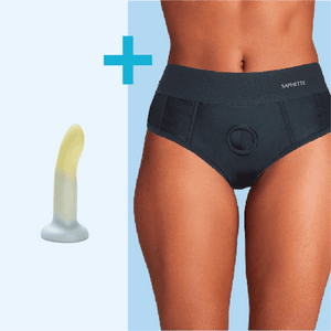Aura Boxer Harness Set – Packable Brief with Toy Options | Designed for Queer & Lesbian Play - SAPHETTE