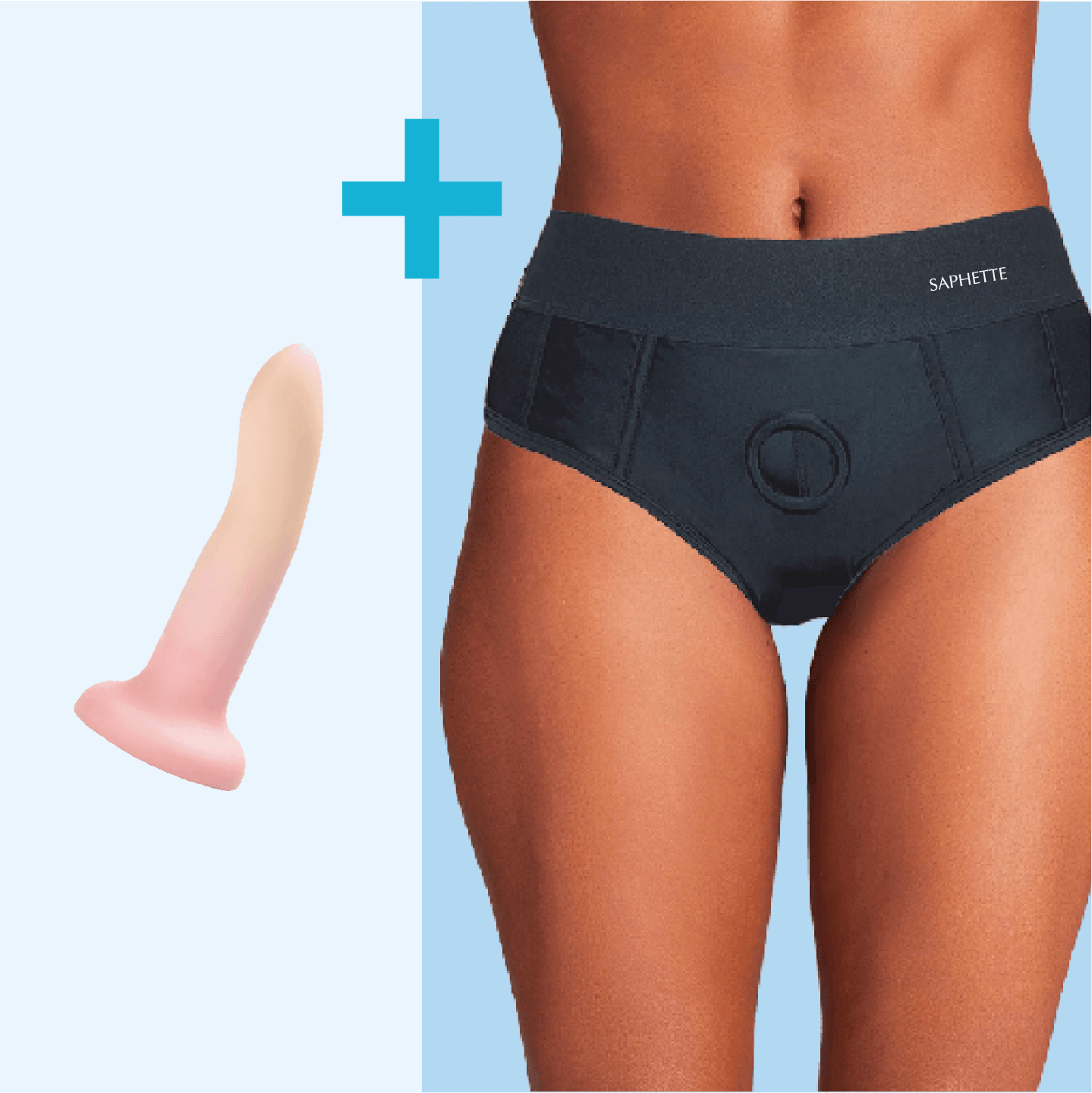 Aura Boxer Harness Set – Packable Brief with Toy Options | Designed for Queer & Lesbian Play - SAPHETTE