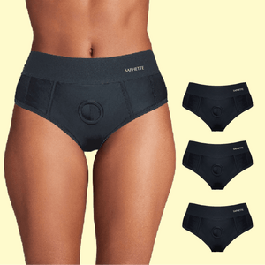 Aura Boxer Harness – Gender-Inclusive Strap-On Underwear with O-Ring for Packing & Play | Saphette - SAPHETTE