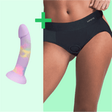 Flux Adjustable Strap-On+ Dildo Set – Sexy High-Cut Harness with Custom Fit | Saphette - SAPHETTE