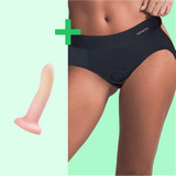 Flux Adjustable Strap-On+ Dildo Set – Sexy High-Cut Harness with Custom Fit | Saphette - SAPHETTE