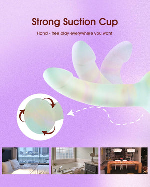 Green Strap-on Dildo - Suction cup base - SAPHETTE