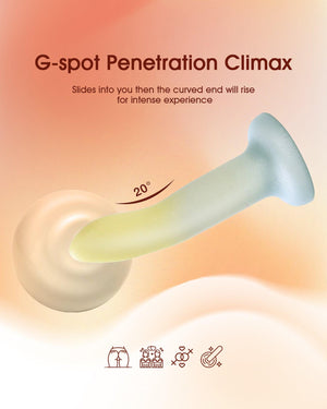 Blue and Yellow Strap-on Dildo - Suction cup base - SAPHETTE