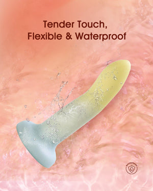 Blue and Yellow Strap-on Dildo - Suction cup base - SAPHETTE