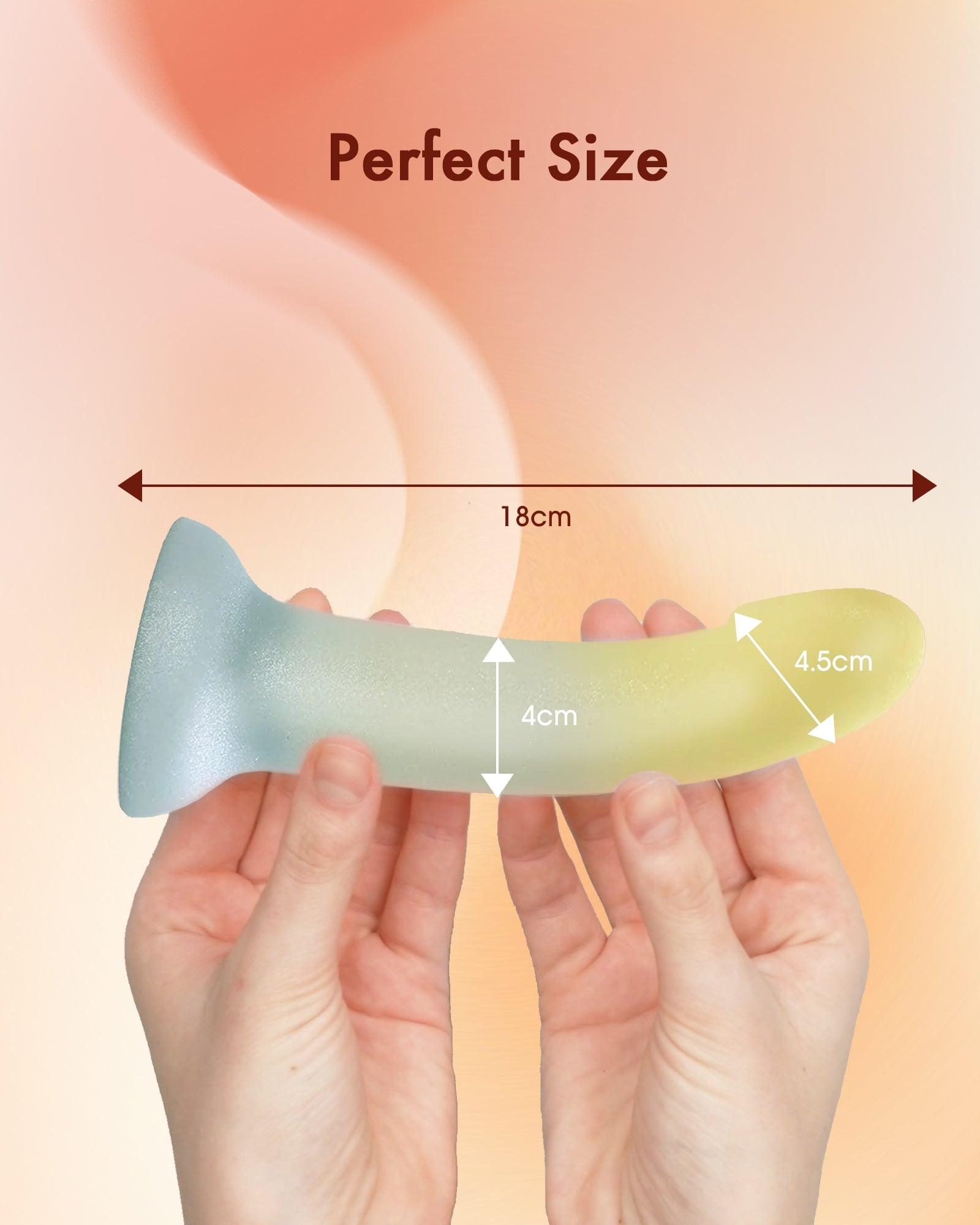 Blue and Yellow Strap-on Dildo - Suction cup base - SAPHETTE