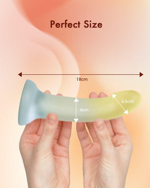 Blue and Yellow Strap-on Dildo - Suction cup base - SAPHETTE