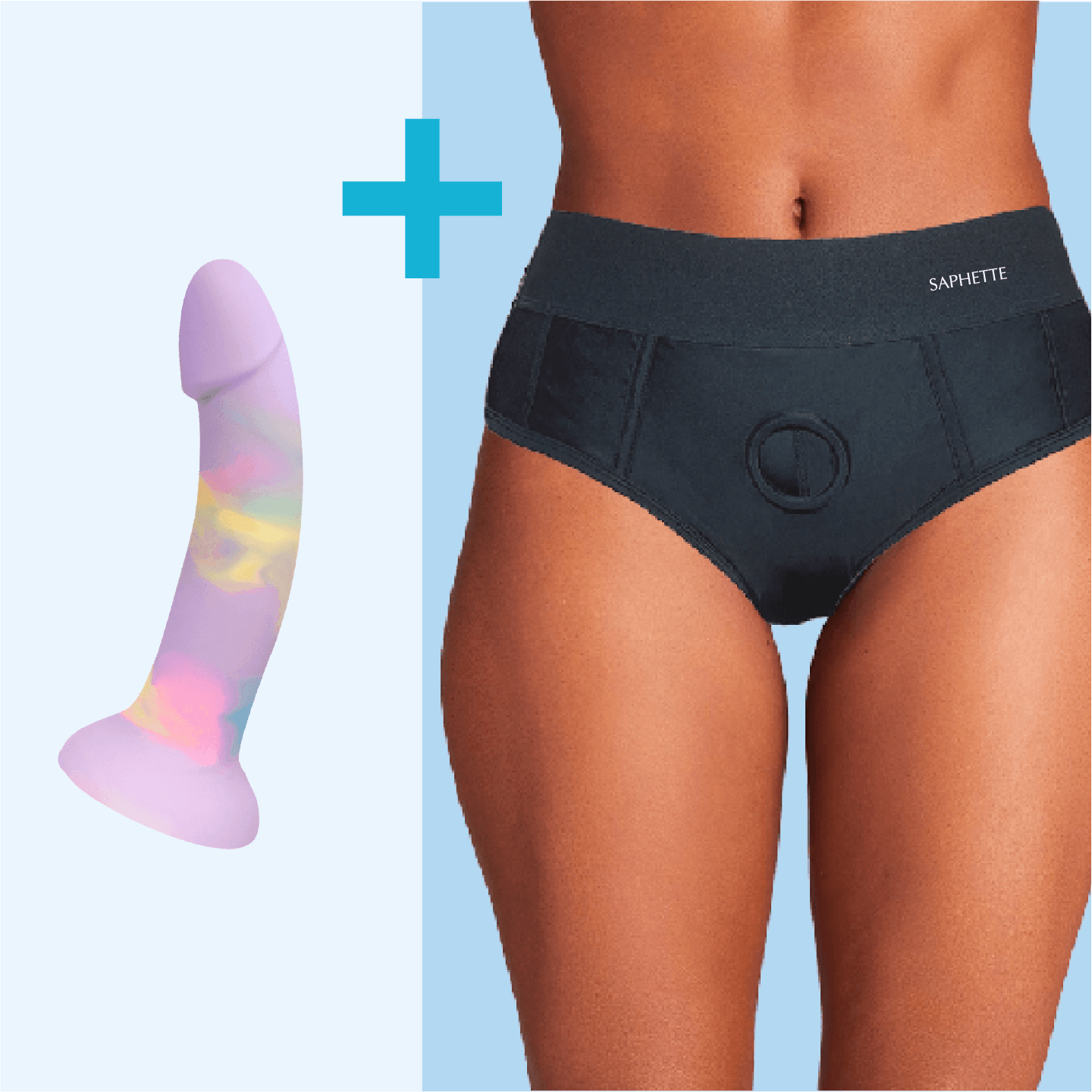 Aura Boxer Harness Set – Packable Brief with Toy Options | Designed for Queer & Lesbian Play - SAPHETTE