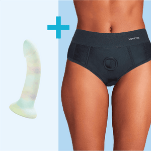 Aura Boxer Harness Set – Packable Brief with Toy Options | Designed for Queer & Lesbian Play - SAPHETTE
