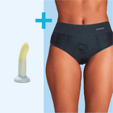 Aura Boxer Harness Set – Packable Brief with Toy Options | Designed for Queer & Lesbian Play - SAPHETTE