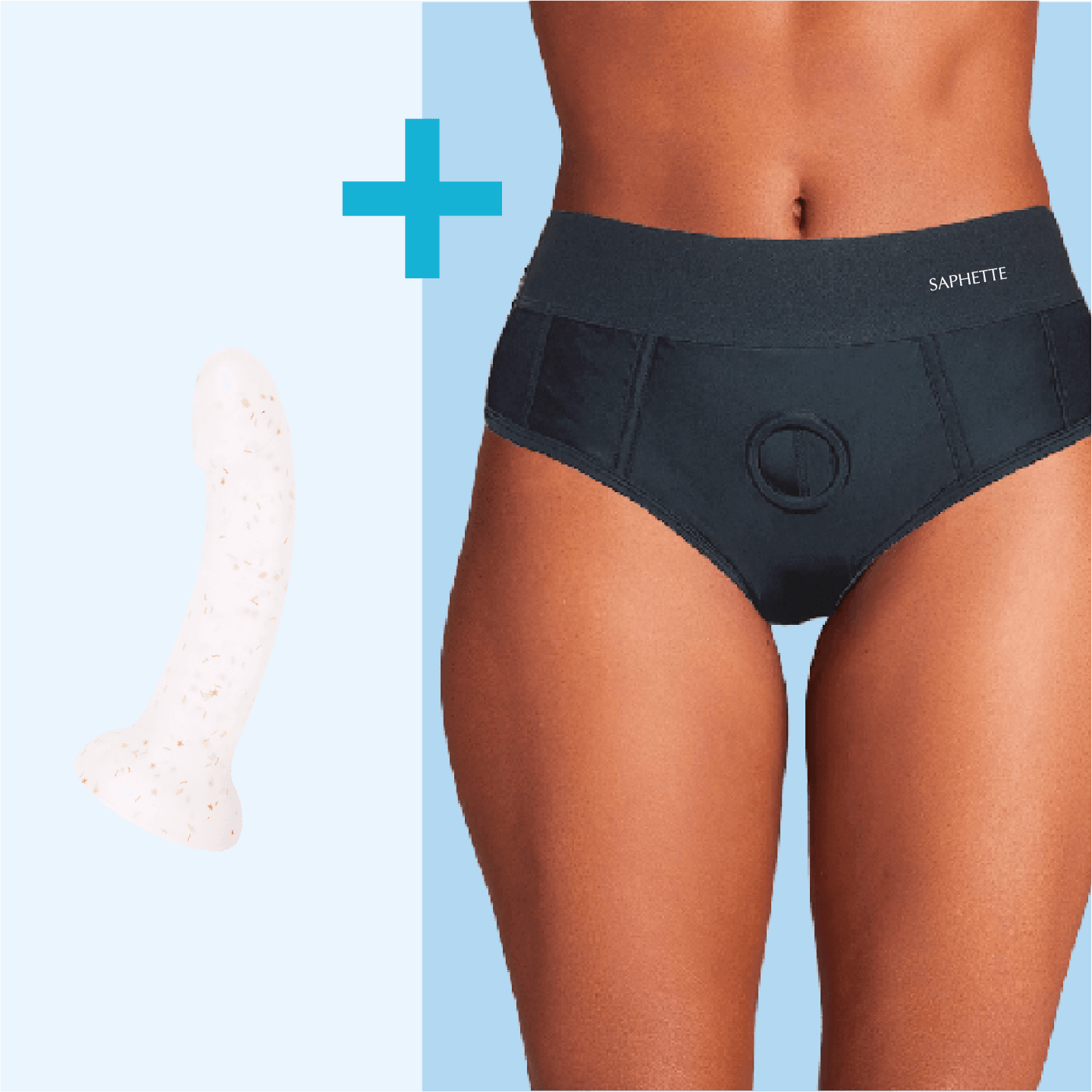 Aura Boxer Harness Set – Packable Brief with Toy Options | Designed for Queer & Lesbian Play - SAPHETTE