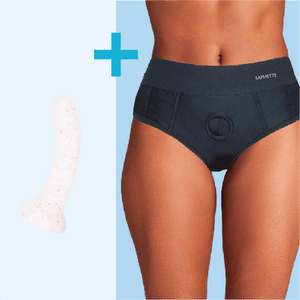 Aura Boxer Harness Set – Packable Brief with Toy Options | Designed for Queer & Lesbian Play - SAPHETTE